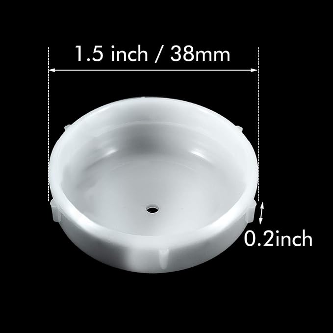Jetec 1.5 Inch Patio Furniture Seating Glides/Feet/Caps for Wrought Iron Outdoor Furniture Easy to Install Replacement Chair and Table Feet Glide Protectors/Cap(White,48 Pieces) - Image 2