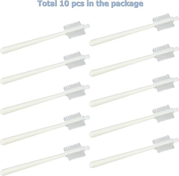 EIKS 10 Pack Juicer Cleaning Brushes for Cleaning Bottle Glassware Edge Corner Bottom, Also Suitable for Tile Lines Window Track Sink - Image 2