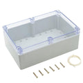LeMotech ABS Plastic Junction Box Dustproof Waterproof IP65 Electrical Enclosure Box Universal Project Enclosure Grey with PC Transparent Clear Cover 9 x 5.9 x 3.4 inch(230 x 150 x 87 mm) by LeMotech