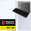 DIYMAG Strong Magnetic Vent Covers 8Pack, Magnets for Home Floor Standard Air Register, 8" x 15.5" Magnetics for Floors Wall and Ceiling Registers, Homes and RV, HVAC by DIYMAG