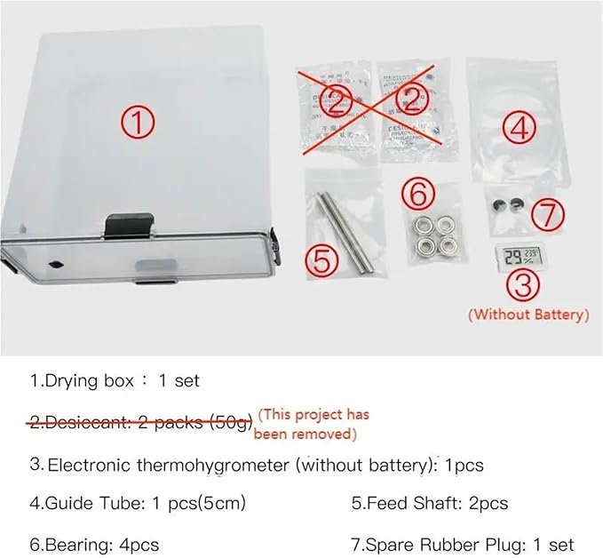 3D Printer Accessories Filament Dry Box Storage Hot-Air Heating Storage Box Holder Filament Printing Material for All 1Kg FDM(Dryer Box KTI 1,Small) - Image 2