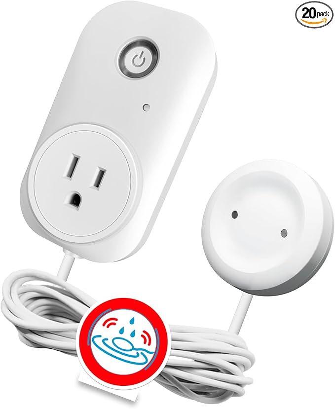 Smart Leak Detection Sensor - Water Leak Alarm with Real-Time Alerts for Home, Office & Basement Protection by Brezoo