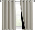 NICETOWN 100% Blackout Curtains 54 inches Long, Double-Deck Completely Blackout Window Treatment Thermal Insulated Lined Drapes for Small Window (Natural, 1 Pair, 46 inches Width Each Panel) by NICETOWN