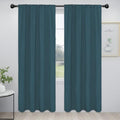 Easy-Going Rod Pocket Blackout Curtains for Bedroom, Room Darkening Window Curtains for Living Room, Thermal Insulated Noise Reduction Solid Window Drapes, 2 Panels(42x84 in, Bluestone) by Easy-Going
