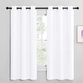 NICETOWN White Samll Window Blackout Curtain Panels, 50% Light Blocking Curtains for Bedroom & Dining Room Window (Set of 2, 42 inches x 68 inches) by NICETOWN