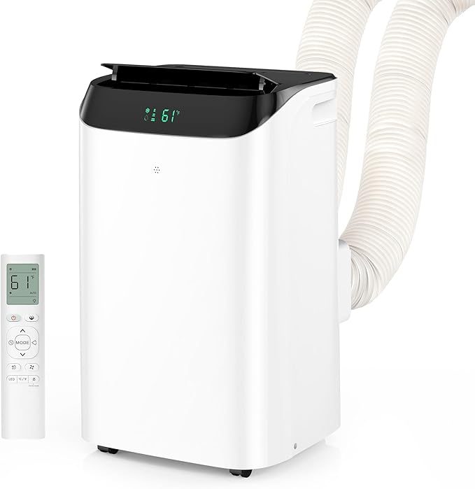 16,000 BTU Inverter Portable Air Conditioner with Remote, Free Stand Cooling Portable AC Unit for Room up to 800 sq.ft, with Dehumidifier & Fan,Dual Hose,Windows Kit,Quiet Sleep Mode(45dB) by Tanoxo