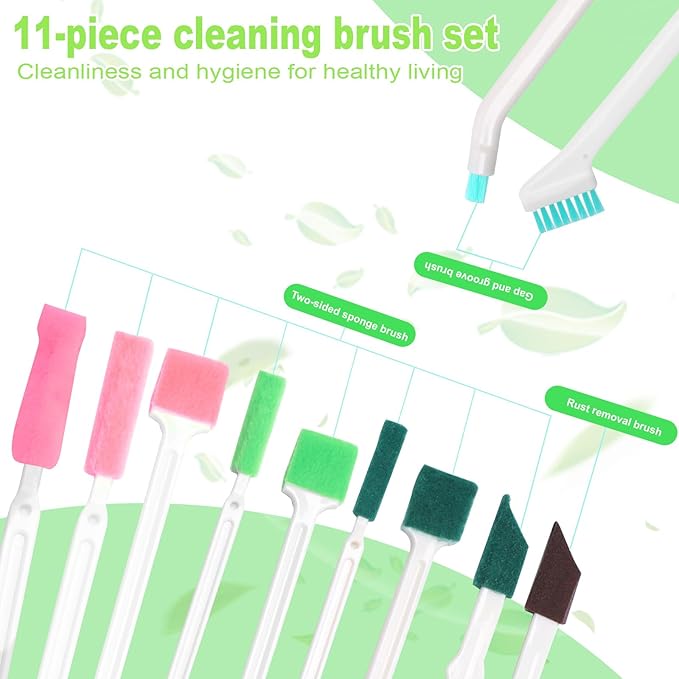 Humidifier Cleaner Brush Set 14Pcs,Small Cleaning Brush Tight Spaces for for Humidifiers, Keyboards, Tiles, Bottles and Tight Spaces,Household Cleaning Tools kit. - Image 2