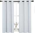 NICETOWN Room Darkening Draperies Curtains Panels, Window Treatment Thermal Insulated Grommet Room Darkening Curtains/Drapes for Bedroom (Greyish White, 2 Panels, 34 by 45) by NICETOWN