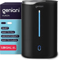 Top Fill Humidifier with Essential Oil Diffuser 6L for Home, Baby, Bedroom, Large Room & Indoor Plants, Cool Mist Ultrasonic Quiet Air Humidifiers, Automatic Humidity Control, Night Light (6L, Black) by GENIANI