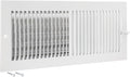 EZ-FLO 16 x 6 Inch (Duct Opening) Air Vent Cover for Wall or Ceiling, Two-Way Ventilation Register, Solid Steel HVAC Register Cover, White, 61663 by EZ-FLO