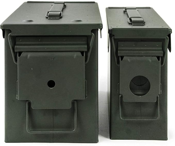 GUGULUZA Metal Ammo Can 30/50 Cal, Lockable Bullet Storage Case, Waterproof & Airtight Containers Box with Flip Top for Long-Term Storage Shotgun, Rifles, Pistols Ammunition - Image 6