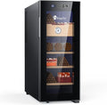 KingChii 33L Electric Cigar Humidors with Temperature Control System, Cigar Cabinet with Spanish Cedar Wood Shelves & Hygrometer, Father's Day Gifts for Men (4 Layers 250 Capacity) by KingChii