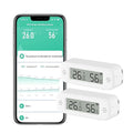 WiFi Thermometer Hygrometer: Smart Temperature Humidity Sensor, Indoor Room Temperature Monitor with App Notification Alerts & Free Data Storage Export, Digital Remote Monitor for Bedroom (2-Pack) by GaoducashforSmartLife
