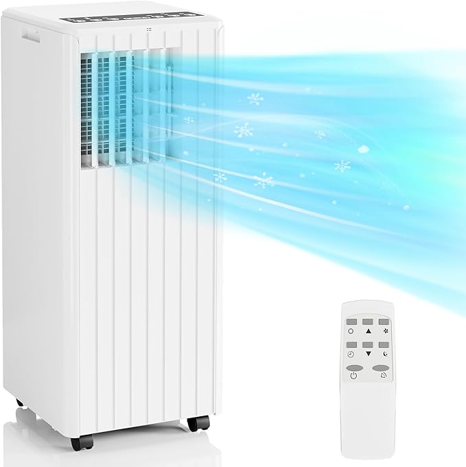 8000 BTU Portable Air Conditioner for Room, Portable AC Air Conditioner with Remote Control & Window Kit, 4-in-1 Air Conditioner Cools Up To 350 sq. ft, 1-24H Timers - Image 8