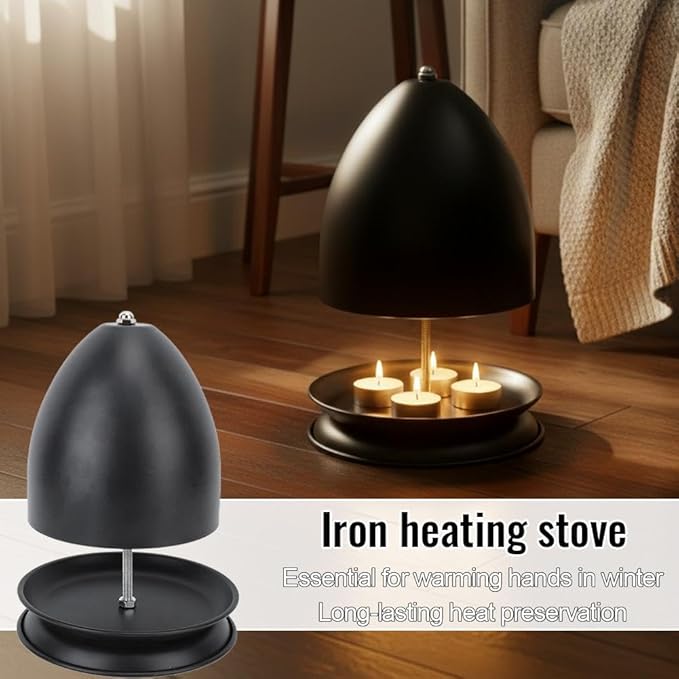 Metal Tea Light Heater & Teapot Warmer - Safe Heat Shield Design for Indoor Bedroom Garden Patio Decor | No Candles Included - Image 3