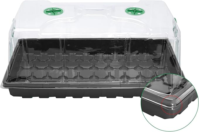 MIXC 10 Pack Humidity Dome 7" Tall Extra Strength, 1020 Growing Trays Cover, Propagation Seed Cloning Lid Vented for 10 x 20 Inch Flat Tray and Seed Starting Germination - Image 6