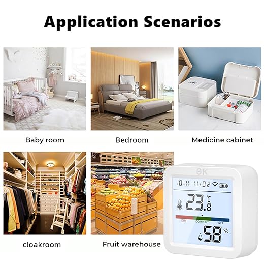 Zero Kelvin WiFi Smart Temperature & Humidity Sensor – App-Controlled Thermometer Hygrometer with Backlight & Smart Alerts - Image 3