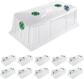 MIXC 10 Pack Humidity Dome 7" Tall Extra Strength, 1020 Growing Trays Cover, Propagation Seed Cloning Lid Vented for 10 x 20 Inch Flat Tray and Seed Starting Germination by MIXC