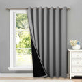 NICETOWN Total Shade Patio Door Curtain, Heavy-Duty Full Light Shading Sliding Door Drape Room Divider Curtain, Vertical Blinds for Window（1 Panels, 100 inches Wide x 84 inches Long, Silver Gray by NICETOWN