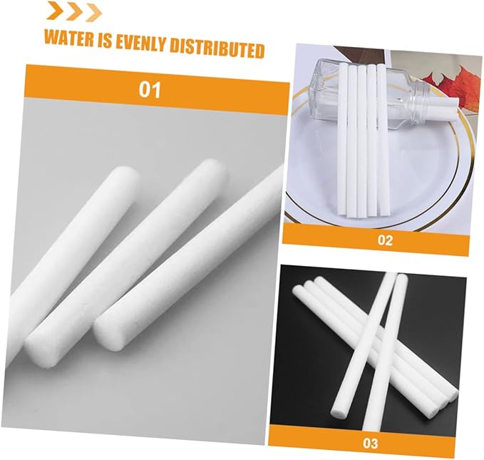 50pcs Fragrance Diffuser Sticks Humidifier Replacement Wands for Spa Meditation Room and Bathroom Use Portable Easy to Use Strong Water Absorption - Image 5