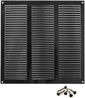 10x10 inch (Duct Opening) Vent Cover - Black Ventilation Covers for Wall and Ceiling - Metal Return Grille - HVAC AC Air Vents Register for Indoor and Outdoor Use with Mesh by ABOUT+VENT