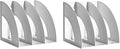 Marte Vanci 2 Pcs Magazine File Holder Book Desktop Organizer Plastic Storage Sturdy Vertical 3 Section Folder (Light Gray) by MarteVanci
