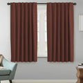H.VERSAILTEX Blackout Curtains Thermal Insulated Window Treatment Panels Room Darkening Blackout Drapes for Living Room Back Tab/Rod Pocket Bedroom Draperies (2 Panels, Rust, 52 x 63 Inch) by HVERSAILTEX
