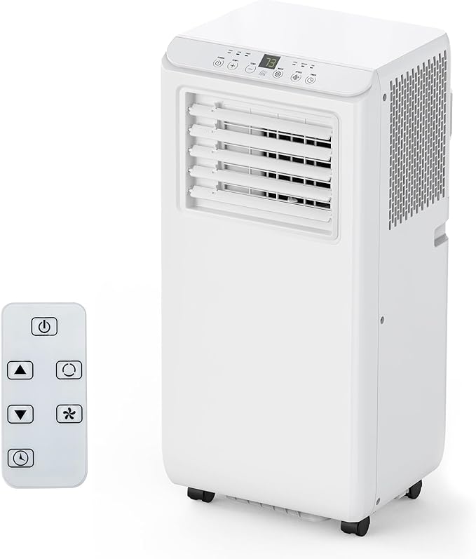 Portable Air Conditioners 10,000 BTU AC Unit for Bedroom, Drainage-Free Cooling for 450 Sq. Ft Rooms, 3-In-1 with Dehumidifier & Fan, Ultra-Quiet Portable AC Unit for Home Office Garage, White by GAOMON