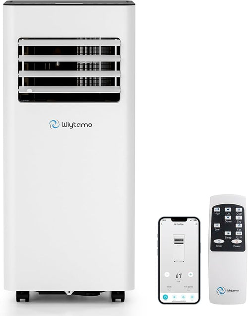 10,000 BTU Portable Air Conditioners with WiFi, 3-in-1 Air Conditioner for Room&Garage– Portable AC Unit with Cool, Dehumidifier&Fan, with Remote/Sleep Mode/Child Lock/24 Hrs Timer/Self Evaporation by Wiytamo