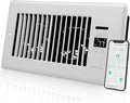 Super Quiet Register Booster Fan for 6" x 10" Register Holes, Smart Register Vent with Dual Intelligent Thermostat and WIFI App Control, Heating Cooling AC Vent Fan (White) by Howeall