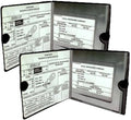 ESSENTIAL Car Auto Insurance Registration BLACK Document Wallet Holders 2 Pack - [BUNDLE, 2pcs] - Automobile, Motorcycle, Truck, Trailer Vinyl ID Holder & Visor Storage - Strong Closure On Each - by Parkez