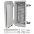 Electrical Box, Outdoor Waterproof Box IP67 Junction Box with Mounting Plate,ABS Plastic Project Box Power Cord Enclosure Grey 7.9" Dx3.9 Wx2.8 H by LuSumtly