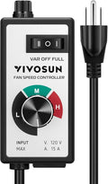 VIVOSUN Variable Fan Speed Controller, Speed Adjuster for Inline Duct Fan in Ventilation System by VIVOSUN