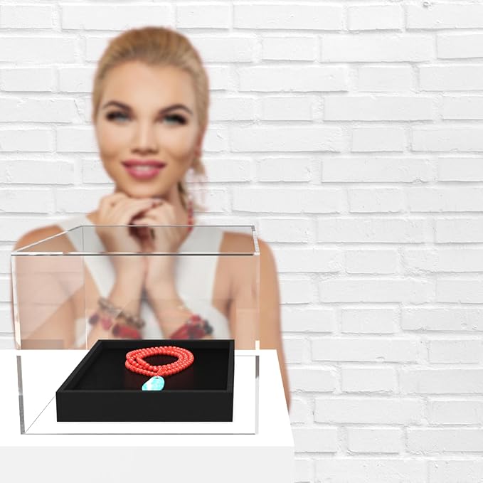 6 Pack Clear Acrylic Display Box with One Open Side No Lid 7.75" x 8" x 6" Inch Versatile Plexiglass Merchandise Storage Bin or Retail Product Riser by Marketing Holders - Image 7
