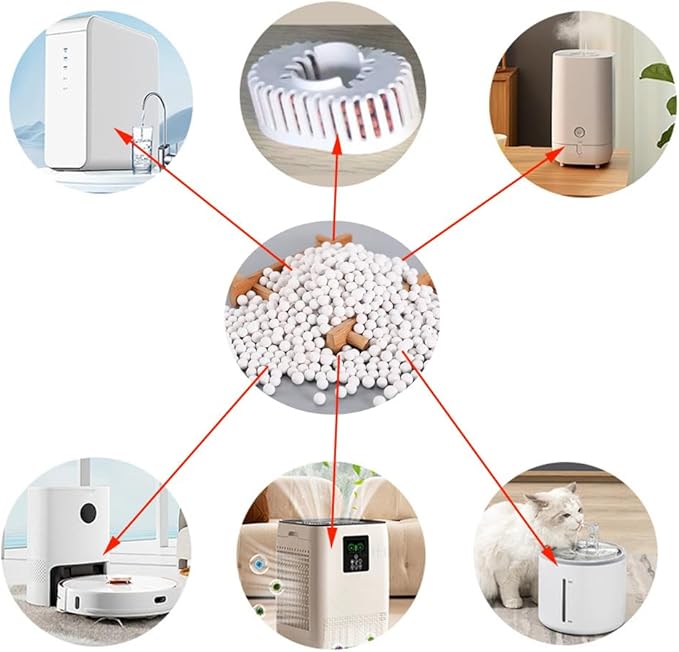 200 Gram Humidifier Cleaner Refill Replacement Nano Silver Ceramic Cleaning Ball for Humidifiers Demineralization Cartridge Containers Filters Fish Tank Purifies Water Eliminates Dust Odor - Image 5
