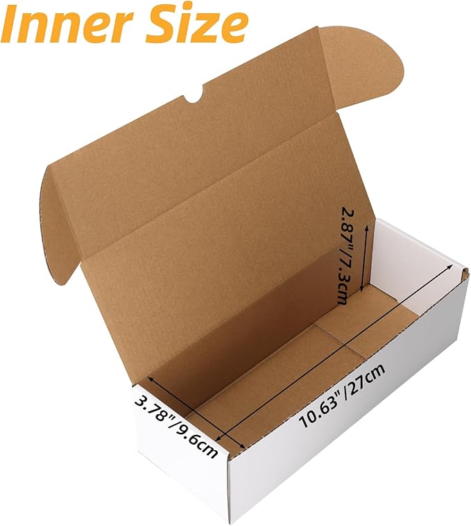 Bulk 900 Capacity Trading Cards Storage Box, in Total 25 Pack Brown White Cardboard Shipping Boxes for 22500 Count 12pt 2.5x3.5 inch Cards or Sleeved Cards - Image 4