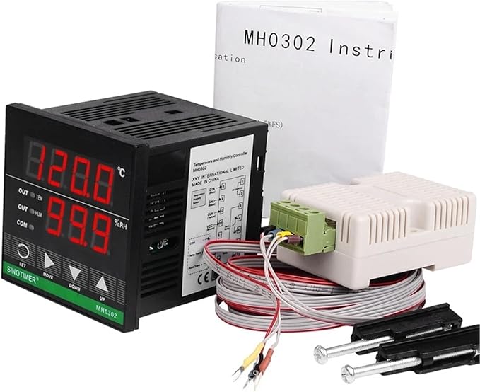 Temperature Humidity Controller, MH0302 Panel Mounted Digital Temperature and Humidity Controller Sensor - Image 6