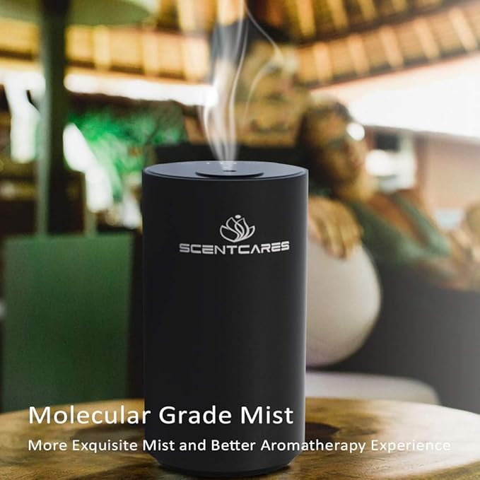 Sentiment Diffuser, Diffusers for Home, Scent Diffuser - Portable & Smart & Cordless Design, for 3 Cold Mist & Timer 1/2/3H (Black) - Image 6