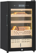 VEVOR Electric Humidor, 70L, 400 Counts Electric Cigar Humidor Cabinet with Compressor Cooling, Constant Humidity & Temperature Control, Spanish Cedar Wood Shelves & Drawers, 4 Layers, for Household by VEVOR