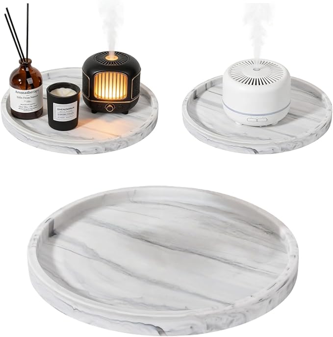Waterproof Mat for Under Mini Humidifier, Round Humidifier Tray With Raised Edge for Spill of Mini Humidifier, Protects Carpet & Floors for Under Humidifier (Silicone, 8 INCH) by Unknown