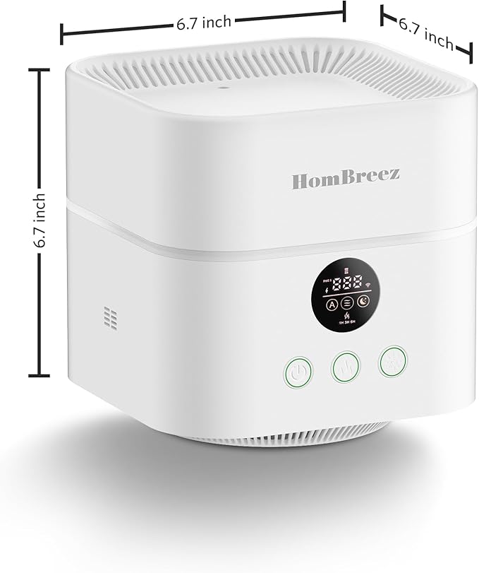 Air Purifier and Humidifier Combo for Bedroom, Covers Up to 200ft², H13 True HEPA Filter, 500ML Water Tank, Quiet Cool Mist Top Fill Essential Oil Diffuser for Baby, Pet Room, APP Control - Image 2