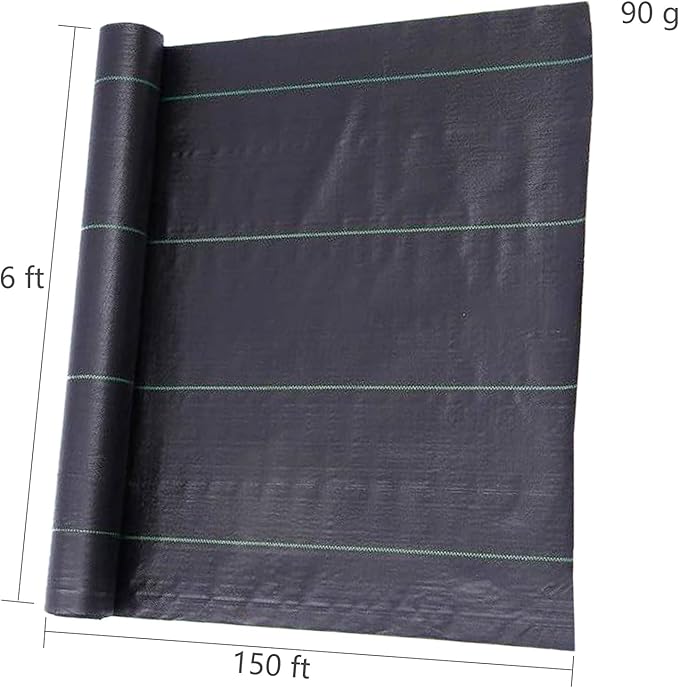 Weed Barrier Fabric Planting Cover - 6 x 150 FT Heavy Duty Landscape Fabric Ground Cover Block for Outdoor Planting - Image 5