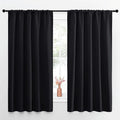 NICETOWN Black Out Window Curtains - Solid Home Decor Thermal Insulated Blackout Drapes/Draperies for Bedroom, Privacy Assured Window Treatment (2 Panels, 52 inches Wide by 63 inches Long) by NICETOWN