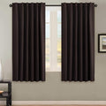 H.VERSAILTEX Blackout Curtains Thermal Insulated Window Treatment Panels Room Darkening Blackout Drapes for Living Room Back Tab/Rod Pocket Bedroom Draperies, 52 x 63 Inch, Chocolate Brown, 2 Panels by HVERSAILTEX