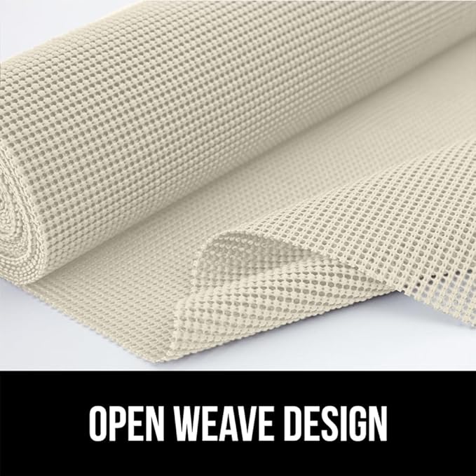GORILLA GRIP powerGRIP Drawer Shelf and Cabinet Liner, Thick Strong Hold, Non-Adhesive Liners Protect Kitchen Cabinets and Cupboard, Bathroom Drawers, Easy Install, Breathable Mat, 17.5" x30', Cream - Image 7