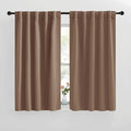 NICETOWN Blackout Curtains and Drapes for Kitchen - (Cappuccino Color) 42 inches Wide by 50 inches Long, 2 Panels Set, Thermal Insulated Blackout Window Drapes by NICETOWN