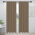 Easy-Going Rod Pocket Blackout Curtains for Bedroom, Room Darkening Window Curtains for Living Room, Thermal Insulated Noise Reduction Solid Window Drapes, 2 Panels(34x84 in, Camel) by Easy-Going
