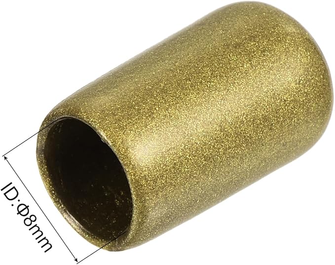uxcell 20pcs Rubber End Caps 5/16"(8mm) ID Vinyl Round Tube Bolt Cap Cover Thread Protectors Gold - Image 3