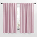 NICETOWN Bedroom Draperies Blackout Curtain Panels - (Lavender Pink/Baby Pink Color) 52 x 63 inches, Set of 2 Panels, Solid Room Darkening Blackout Drapes for Living Room by NICETOWN