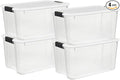 Sterilite 4 Pack Ultra Latching Box, Storage Bins with Lids, Clear Plastic, 70 Quart - Heavy-Duty Organizing Containers for Closet, Bathroom, and Office by Sterilite